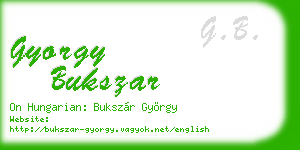 gyorgy bukszar business card